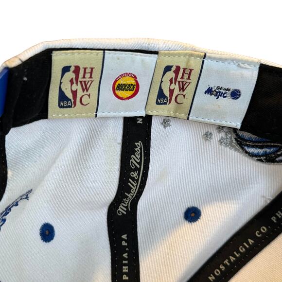 Vintage 90s Mitchell & Ness NBA Finals Snapback Hat Rockets Magic OSFA 1995 - Picture 7 of 8